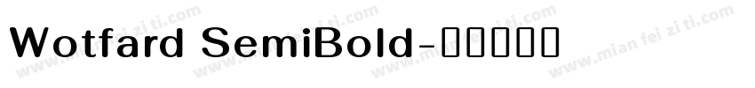 Wotfard SemiBold字体转换